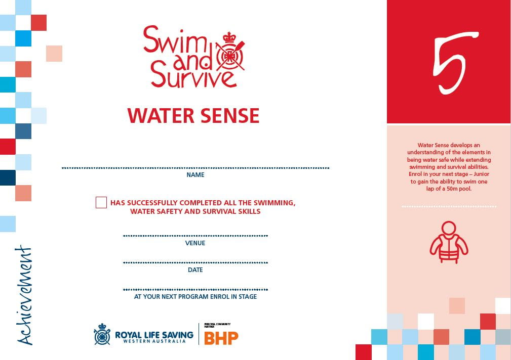 Stage 5 Water Sense Certificate