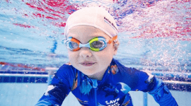 Child underwater