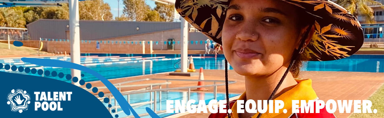 Talent Pool graduate working as a lifeguard