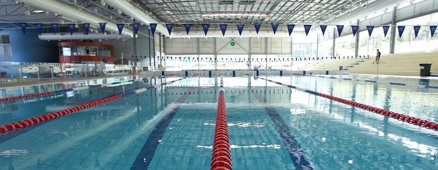 photo of a pool at an aquatic facility outside of operating hours