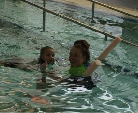 nehana at a swimming lesson