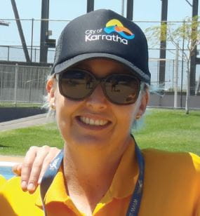 Image of Sandra Murphy wearing a hat and sunglasses