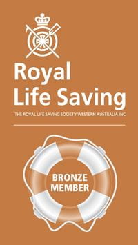 Royal Life Saving Society WA and Bronze Member life ring logos
