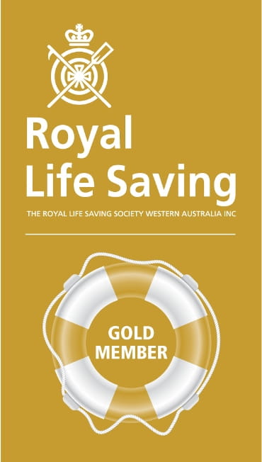 Royal Life Saving Society WA and Gold Member life ring logos