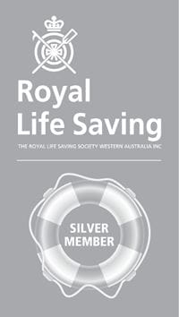 Royal Life Saving Society WA and Silver Member life ring logos