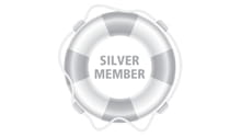 Silver affiliated member life ring logo