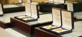 image of Bravery Awards medals in presentation boxes