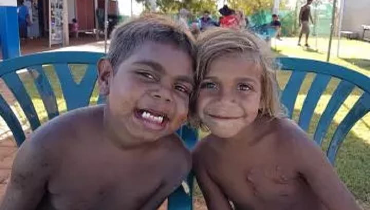 two young Aboriginal boys from Burringurrah