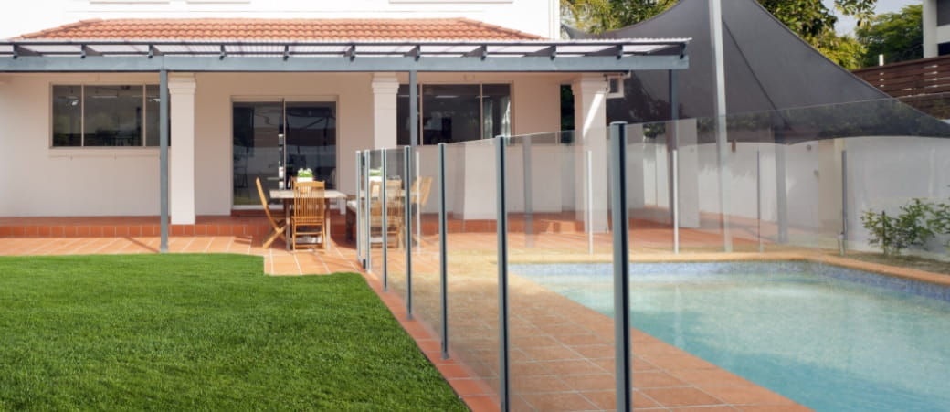Image of back yard pool